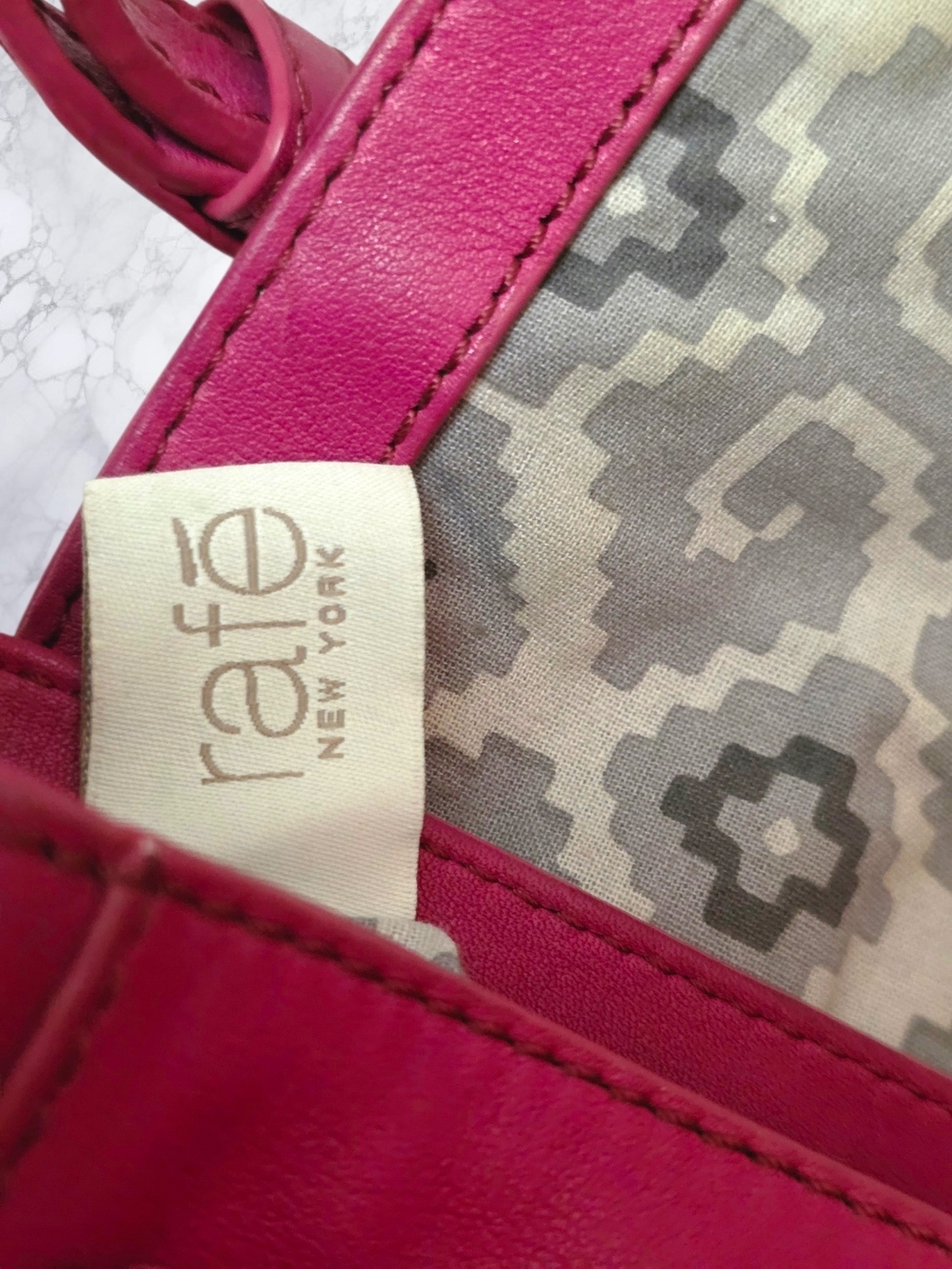 Rafe New York Rare Pink Leather Crossbody Bag Mini Satchel Turnlock Gold Accents - Picture 4 of 16